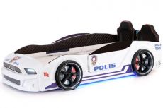 Дитяче ліжко машина Police 500 Full Extra White 190х90 см